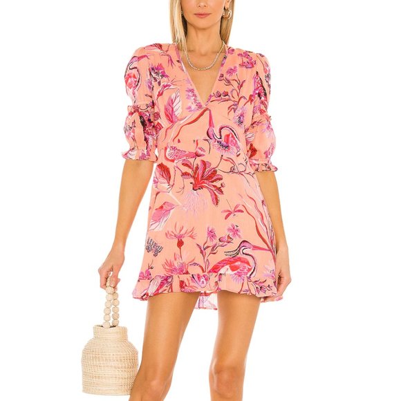 Banjanan Peony Mini Dress in Buttercup 